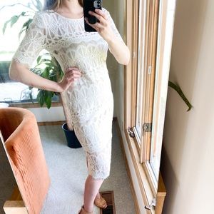 JOA Cream Lace Dress Size L